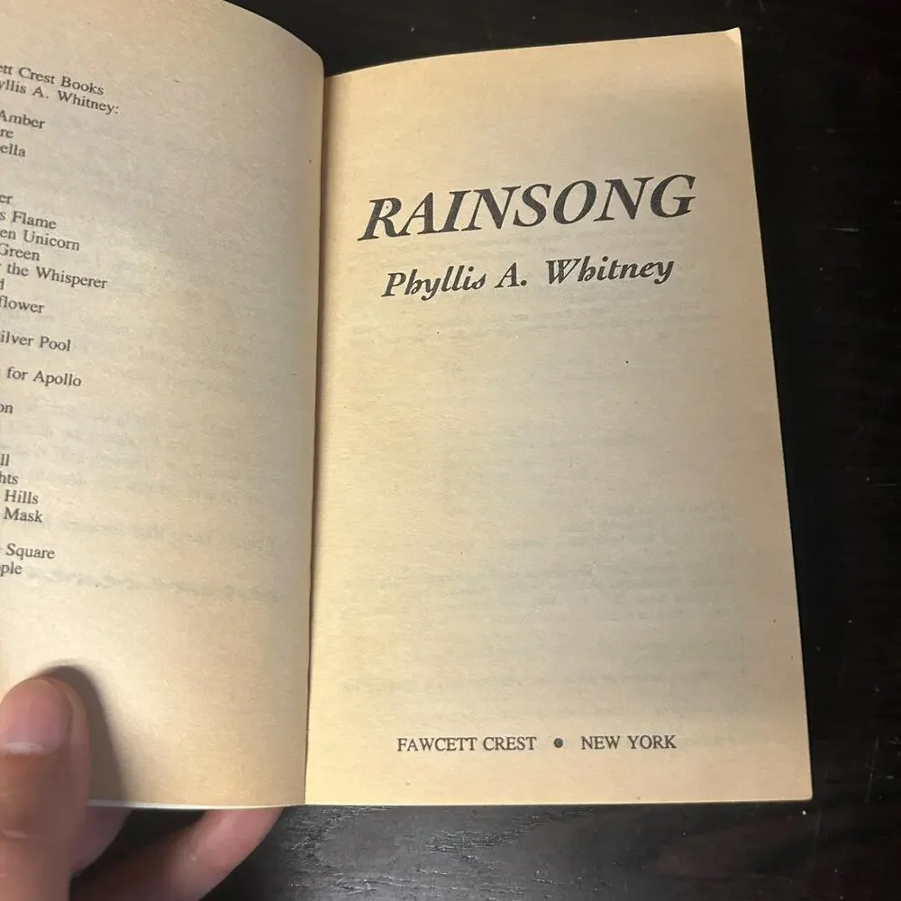 Rainsong by Phyllis A. Whitney (1984, Trade Paperback)